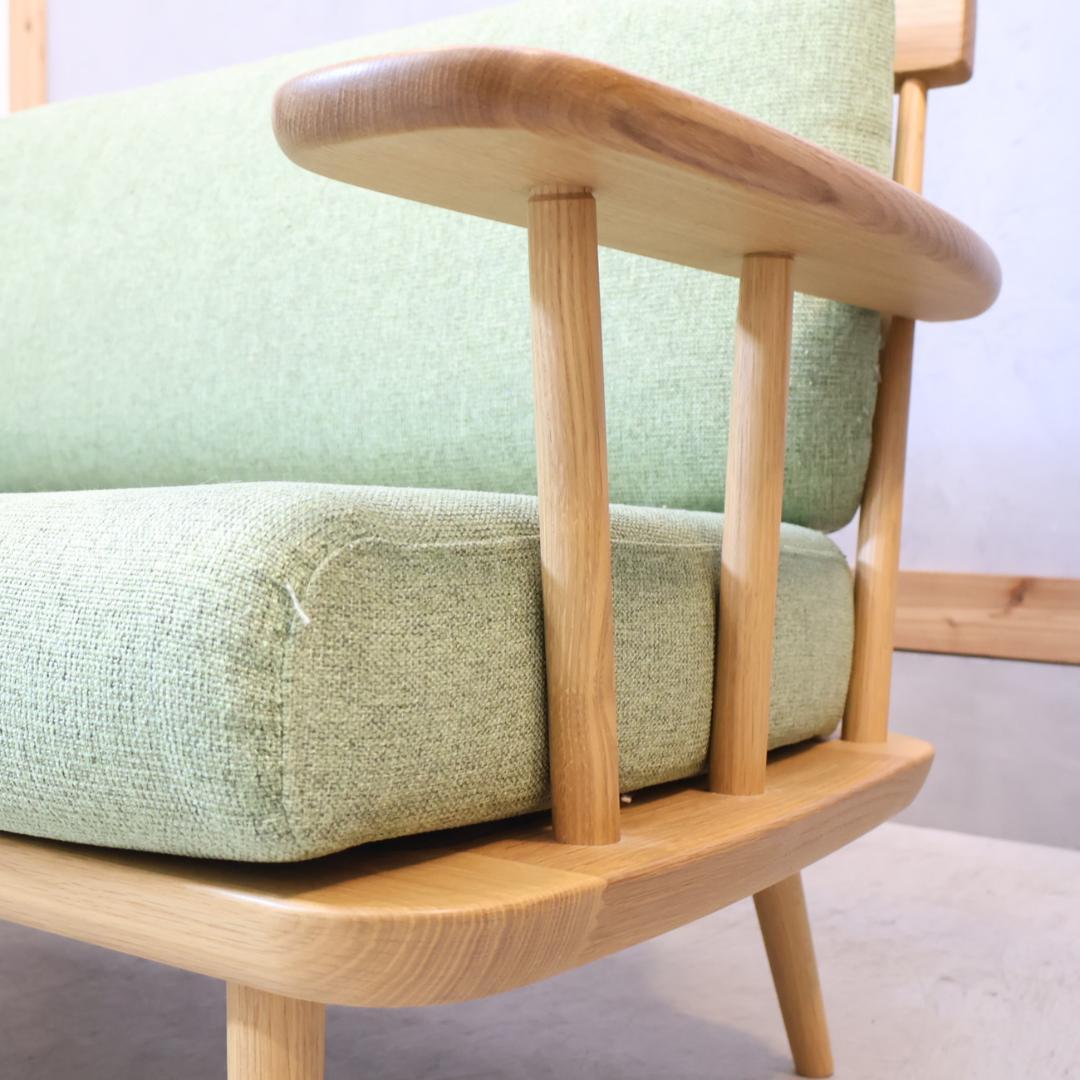 HIDA 飛騨産業 つぐみ 3人掛けソファ キツツキ ホワイトオーク 飛騨家具