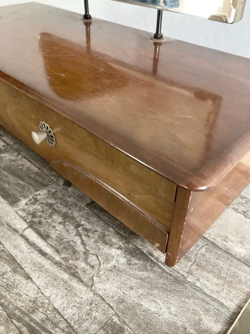 昭和レトロ｜優雅と気品｜ヴィンテージ化粧台 ドレッサー 鏡台【一点もの／鏡付】