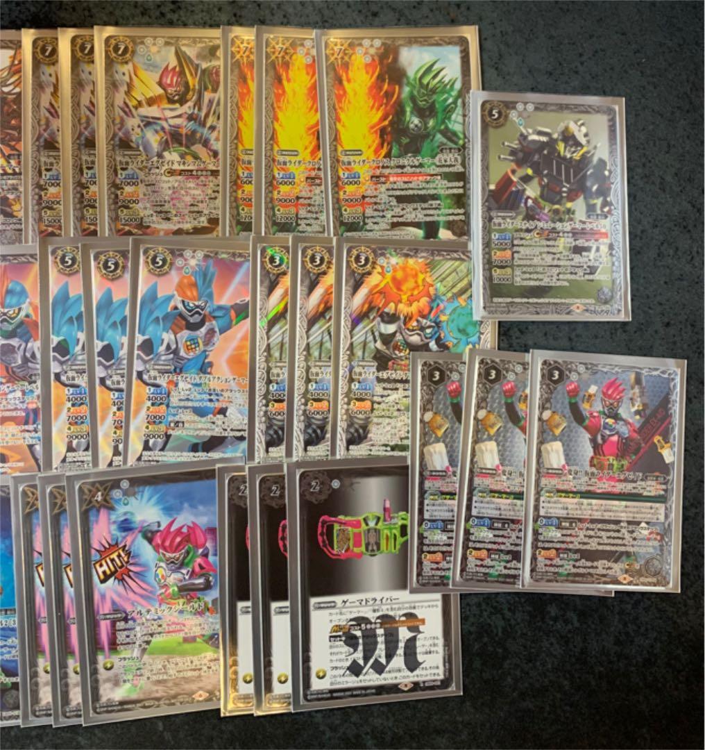 バトスピ 仮面ライダーエグゼイドデッキ！大量差し替え&スリーブ付き