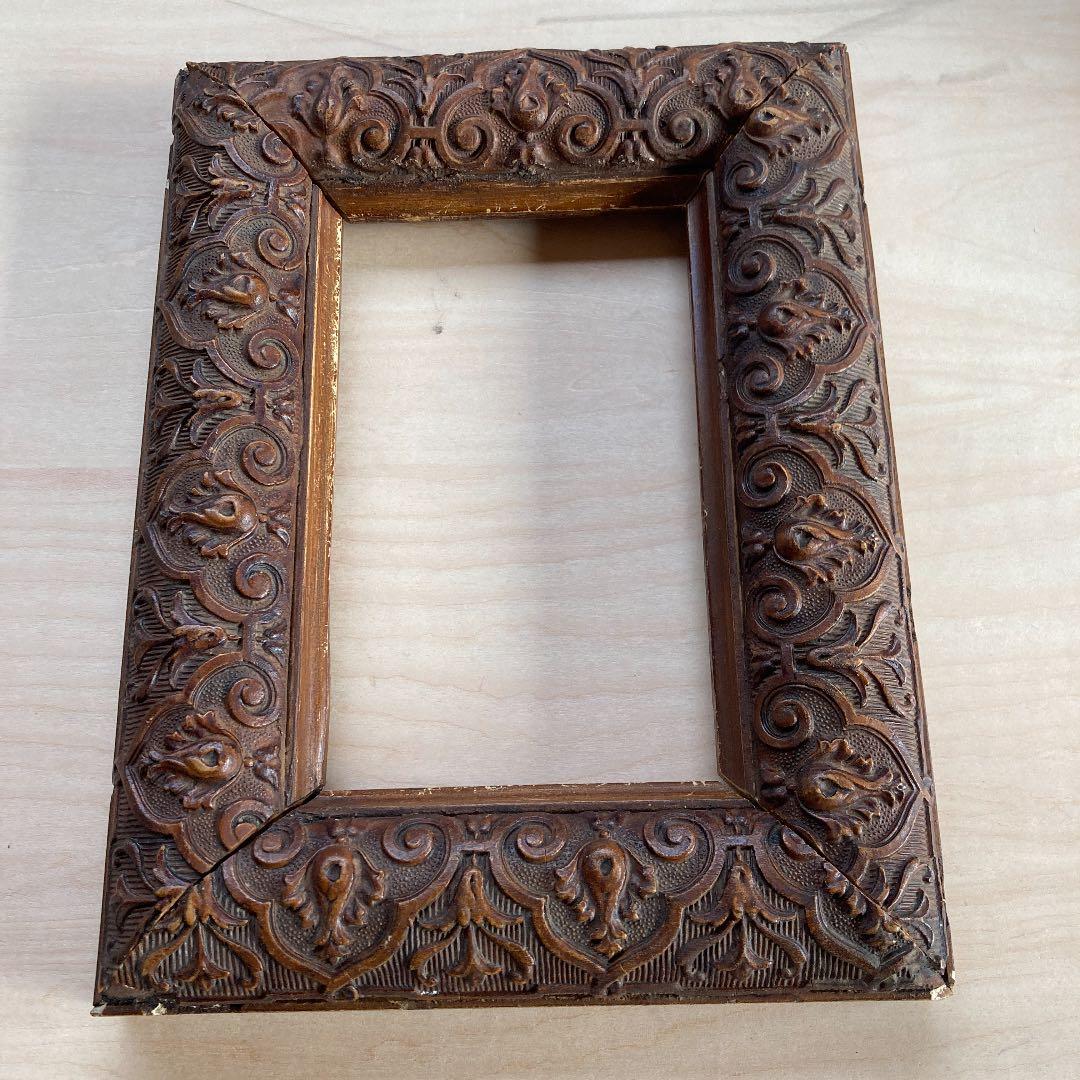 19世紀のアンティークフレーム彫刻ゴシック　アトリエ　宗教　教会　ビンテージ