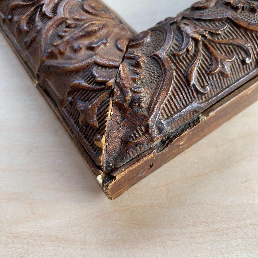 19世紀のアンティークフレーム彫刻ゴシック　アトリエ　宗教　教会　ビンテージ