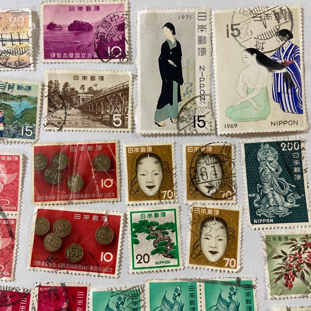 切手 使用済み 昭和 記念切手 古切手 日本画 風景 レトロ レア 希少