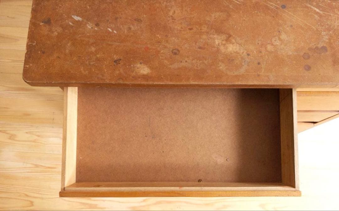 机　デスク　勉強机　木製　古道具　古家具　アンティーク　ビンテージ