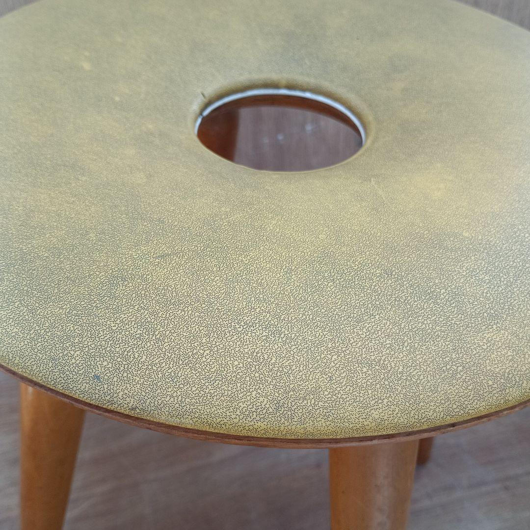 N*6様 4250)天童木工のリングスツール 丸椅子　昭和レトロ