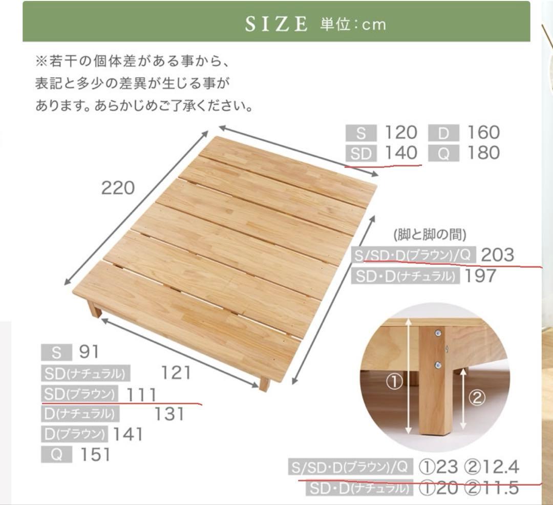 【ジャン・グレン・ノブドルジ】LOWYA 天然木すのこベッド