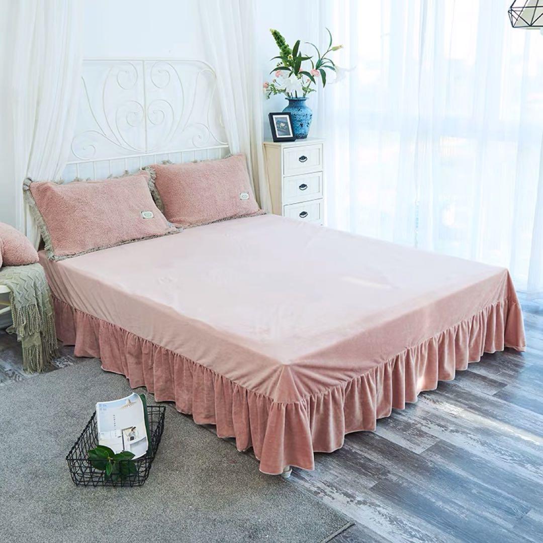 なめらか肌触りあったか寝具カバーセット掛け布団カバーベッドスカート枕カバーダブル