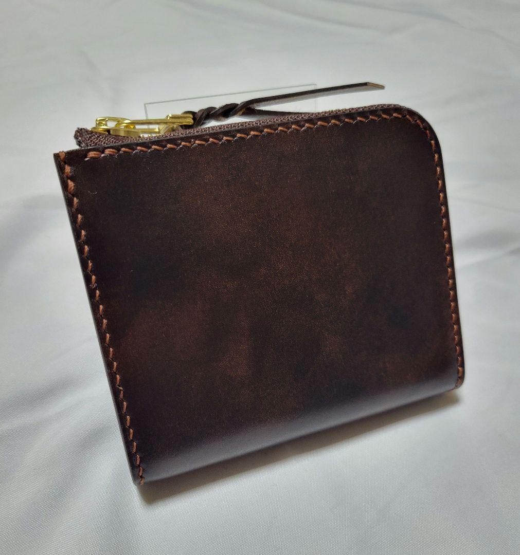 L字ファスナー財布　レザークラフト　ミニ財布　小銭入れ　ハンドメイド