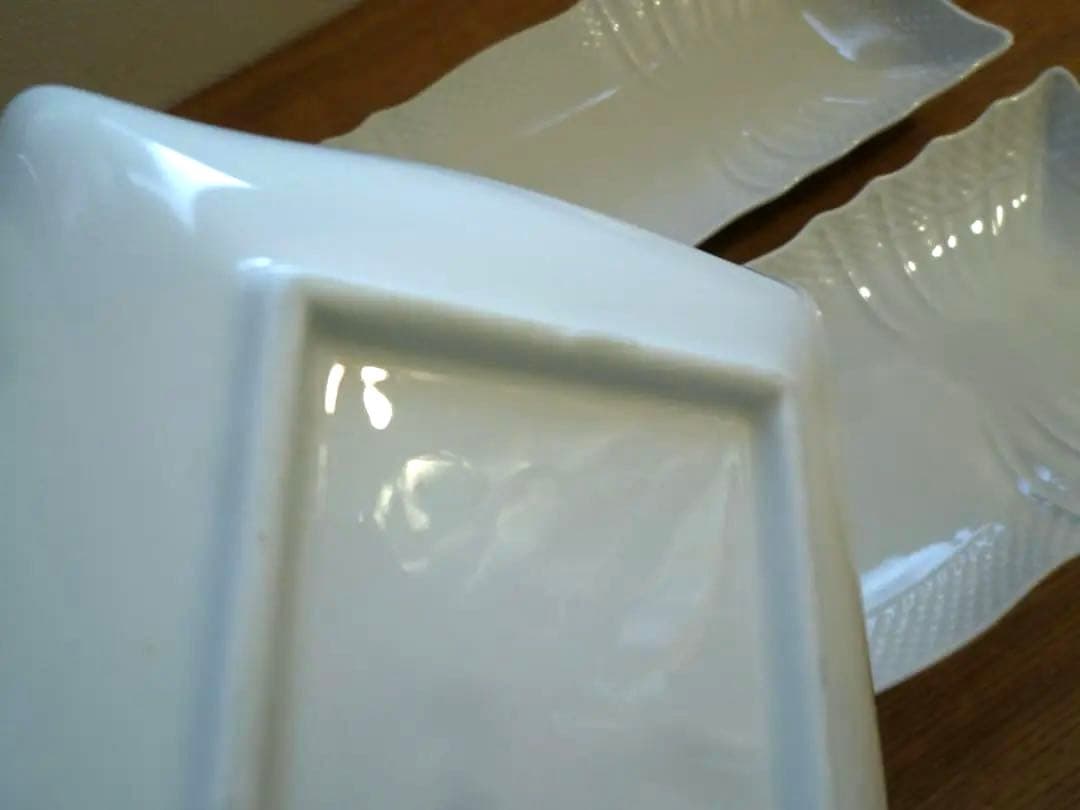 リチャードジノリ ベッキオホワイト 長方形皿、3枚