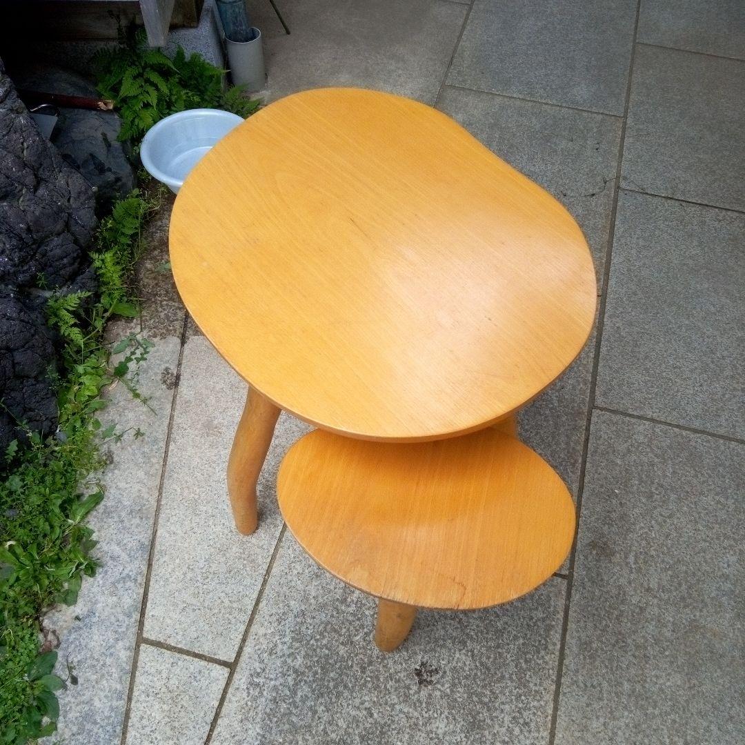 自然木の机　家具　ハンドメイド　木の温もり　手作り　つくえ　天然木　自然木　レア