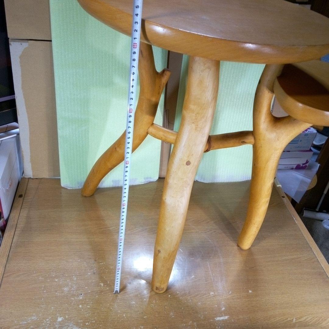 自然木の机　家具　ハンドメイド　木の温もり　手作り　つくえ　天然木　自然木　レア