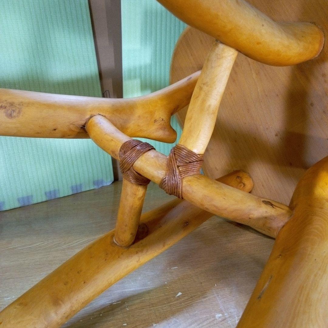 自然木の机　家具　ハンドメイド　木の温もり　手作り　つくえ　天然木　自然木　レア