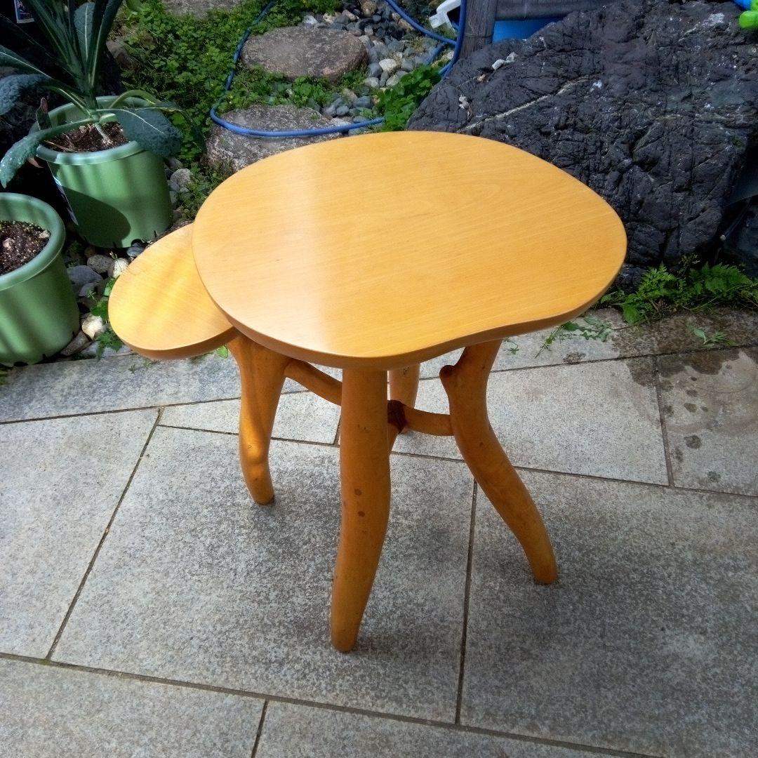 自然木の机　家具　ハンドメイド　木の温もり　手作り　つくえ　天然木　自然木　レア