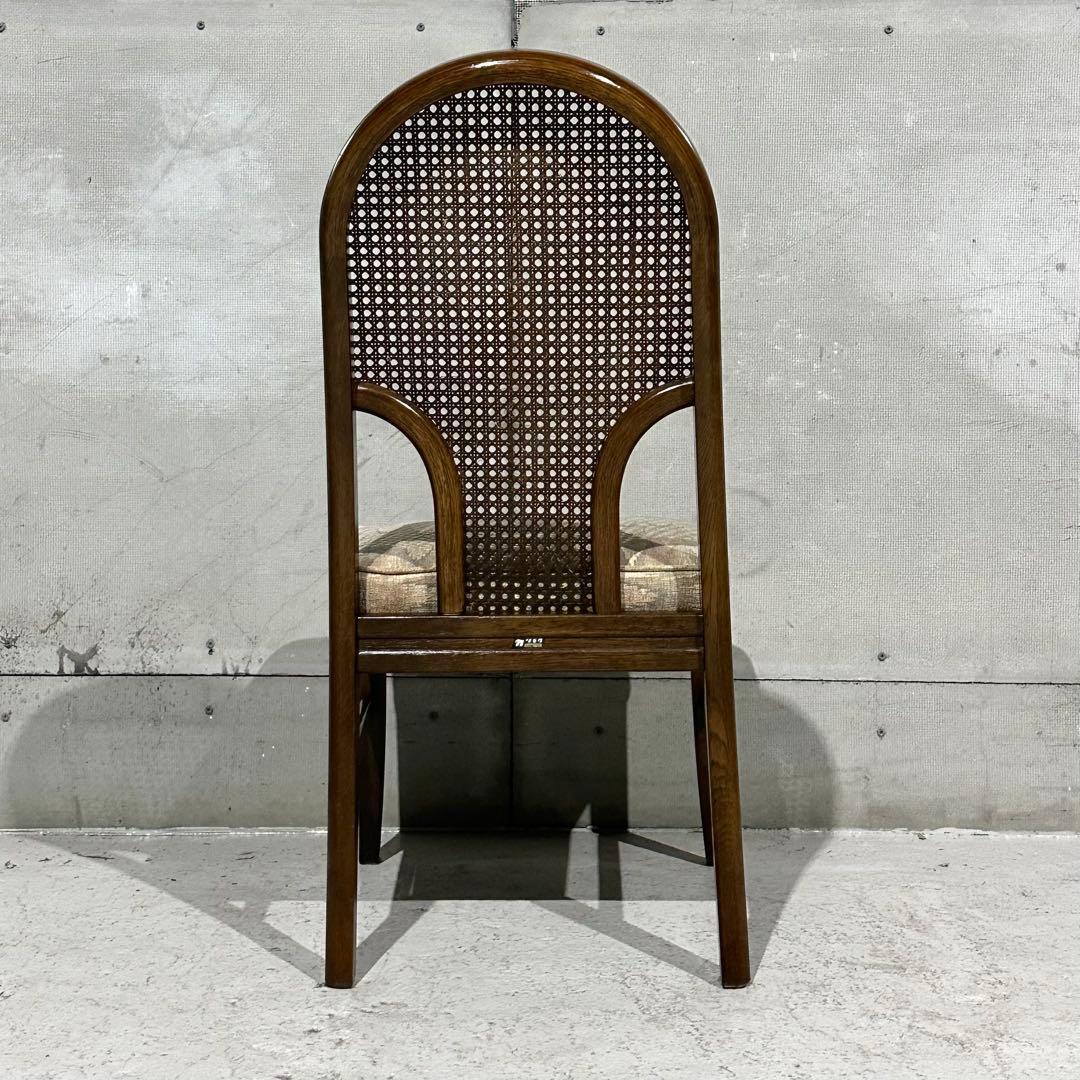 Karimoku／オールドカリモク ラタン×木製ダイニングチェア 70s〜80s