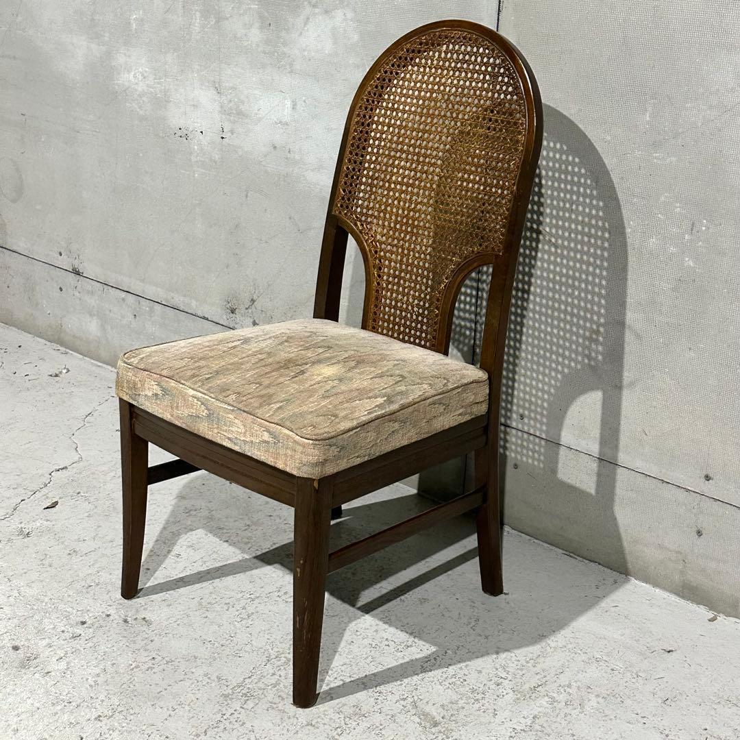 Karimoku／オールドカリモク ラタン×木製ダイニングチェア 70s〜80s