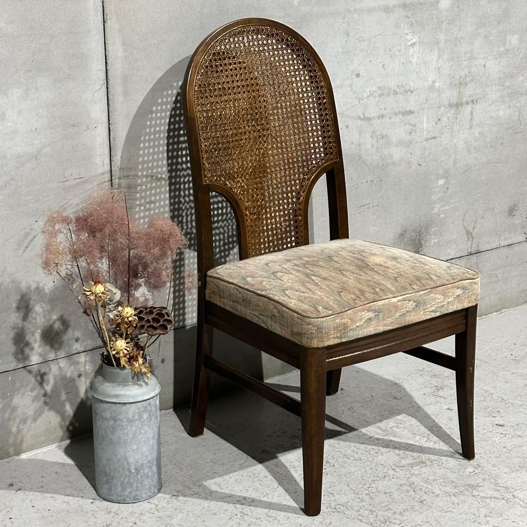 Karimoku／オールドカリモク ラタン×木製ダイニングチェア 70s〜80s