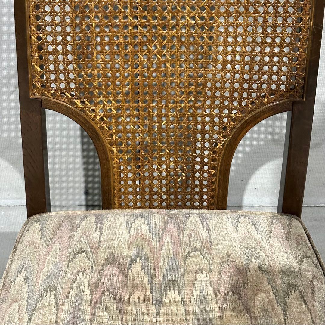 Karimoku／オールドカリモク ラタン×木製ダイニングチェア 70s〜80s