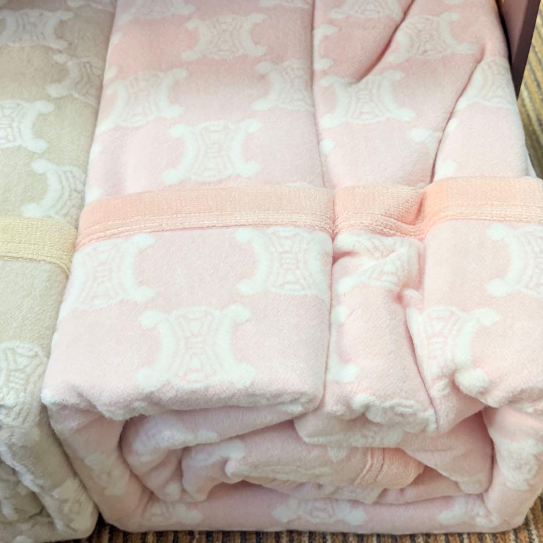 CELINE セリーヌ　綿毛布 マカダム トリオンフ　2枚　ペア