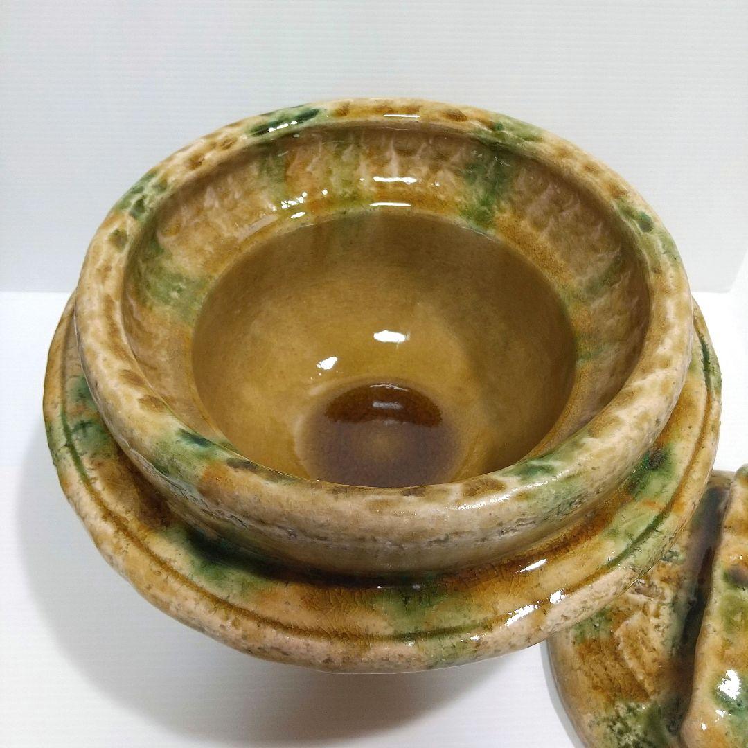 一志郎窯 中川一志郎 三彩 土鍋 御飯鍋 再興湖東焼