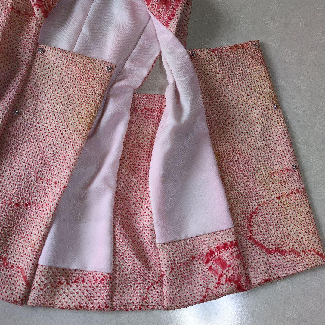 七五三３歳正絹総絞り手縫いの被布(中綿無し）