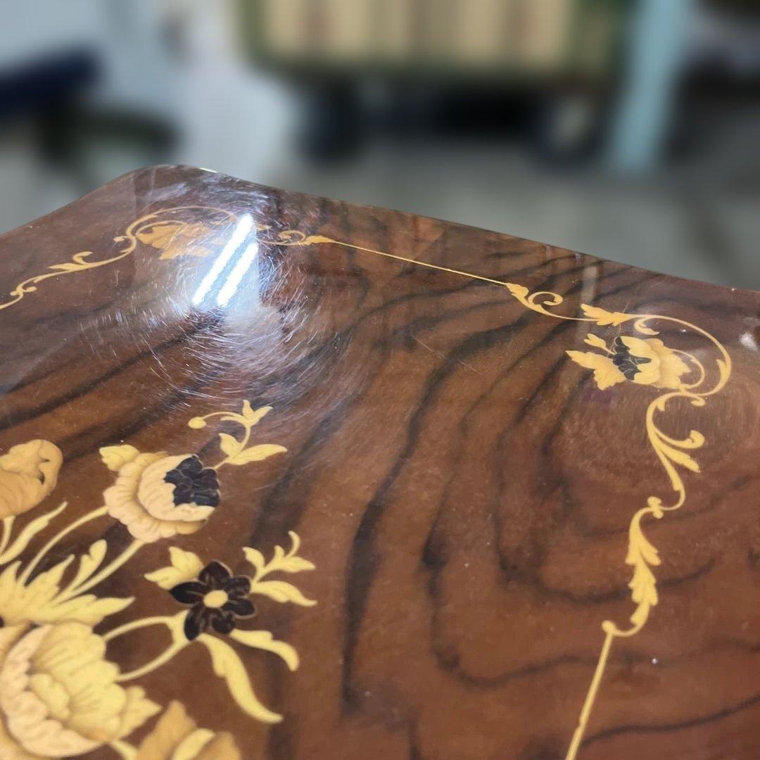 【英アンティーク調】◇ネストテーブル◆象嵌◇猫足◆ヨーロピアン