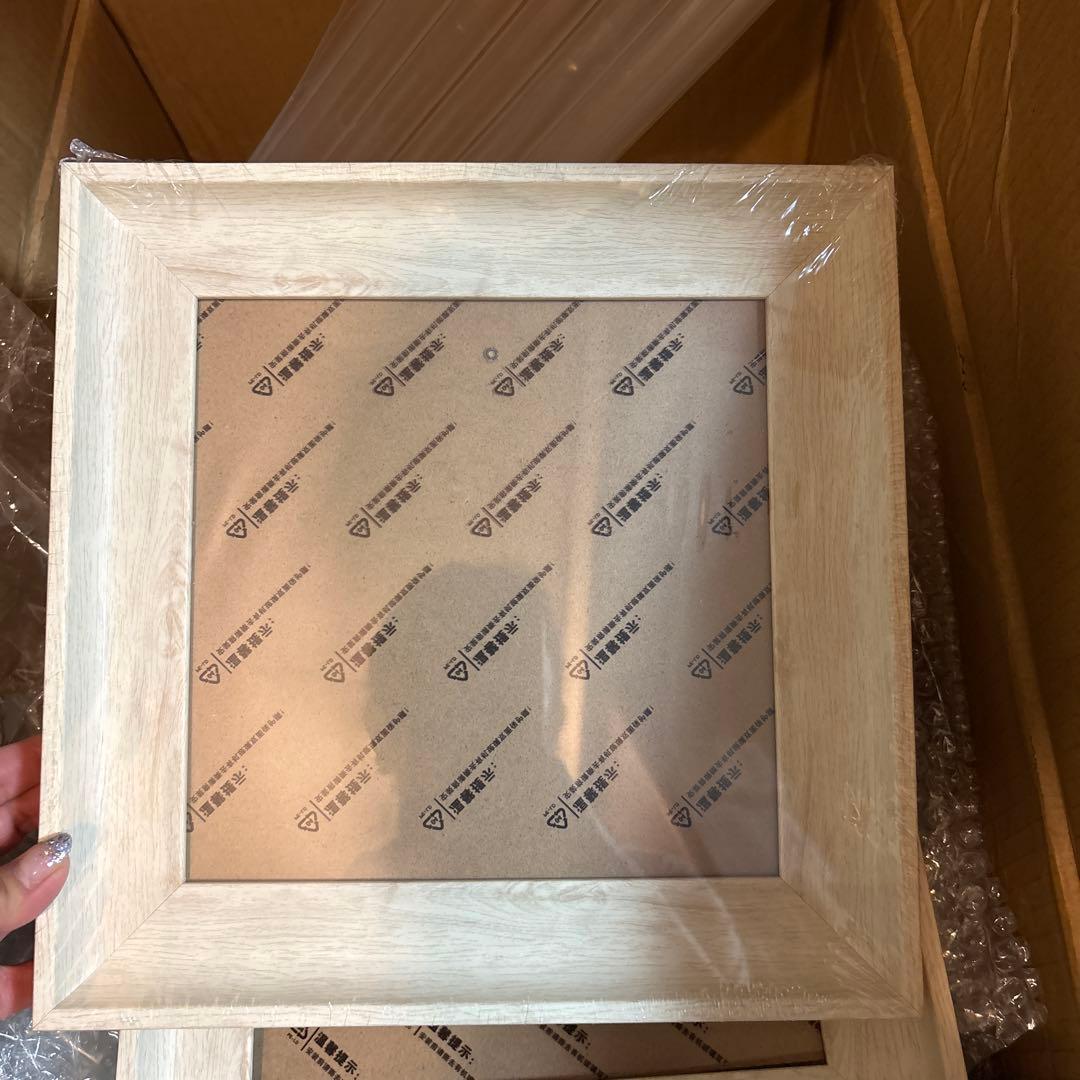 30個セット ホワイトフォトフレーム 木目調 額 額縁 写真立て おしゃれ