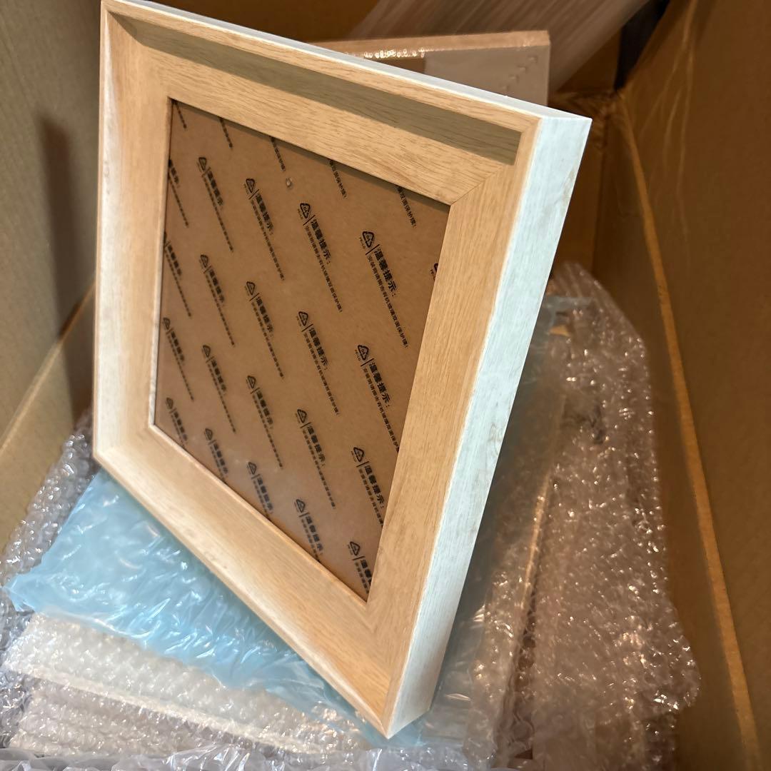 30個セット ホワイトフォトフレーム 木目調 額 額縁 写真立て おしゃれ