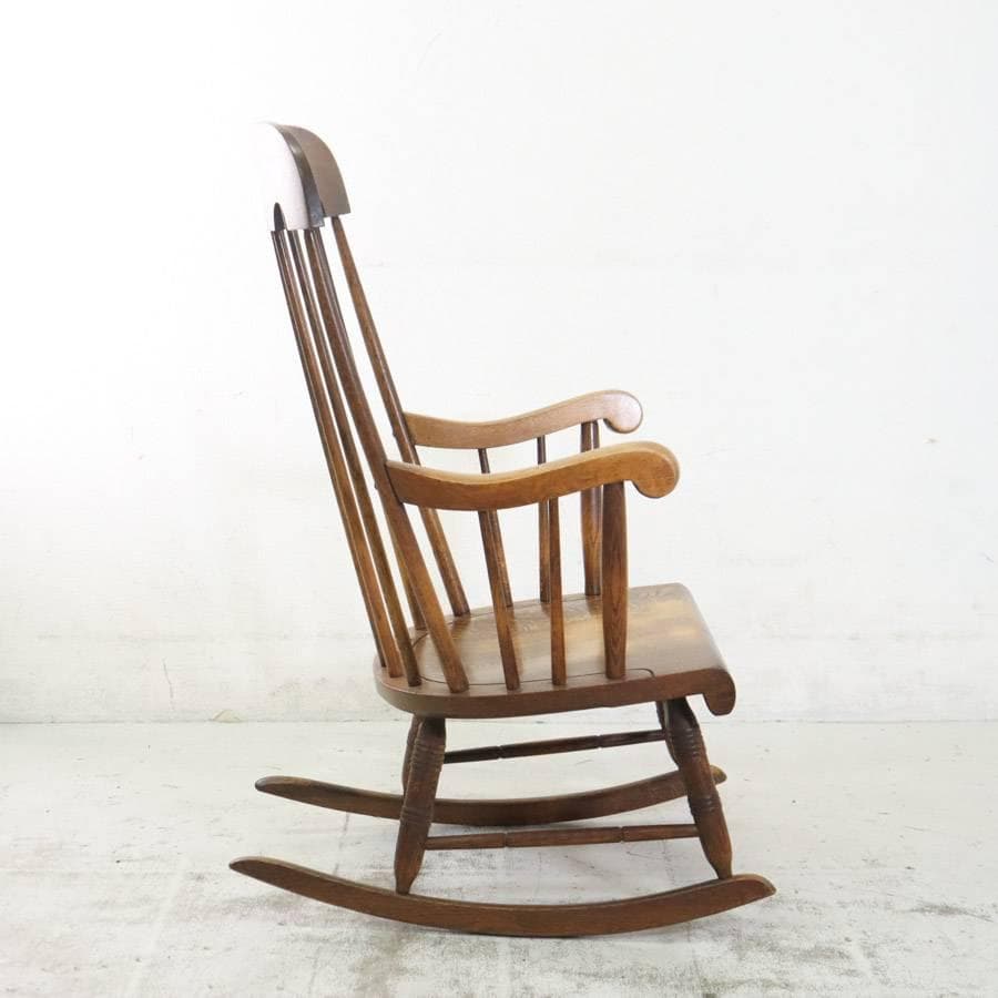 値下ヴィンテージ 飛騨産業 キツツキ 穂高 ウィンザーロッキングチェア 旧ロゴ