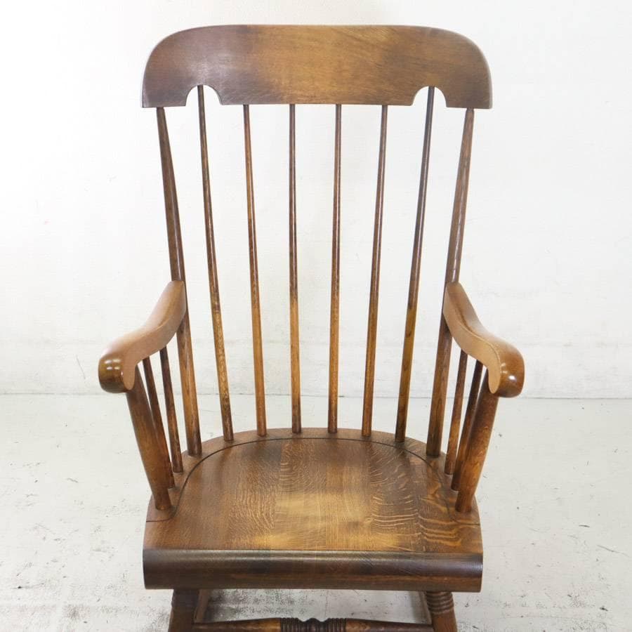 値下ヴィンテージ 飛騨産業 キツツキ 穂高 ウィンザーロッキングチェア 旧ロゴ