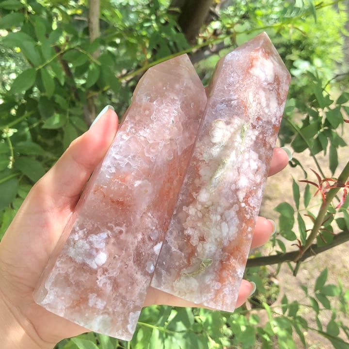 ピンクアメジストフラワーアゲート セット1