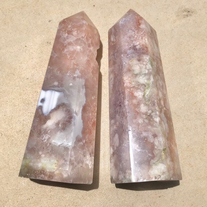 ピンクアメジストフラワーアゲート セット1