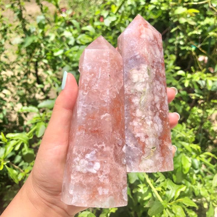 ピンクアメジストフラワーアゲート セット1