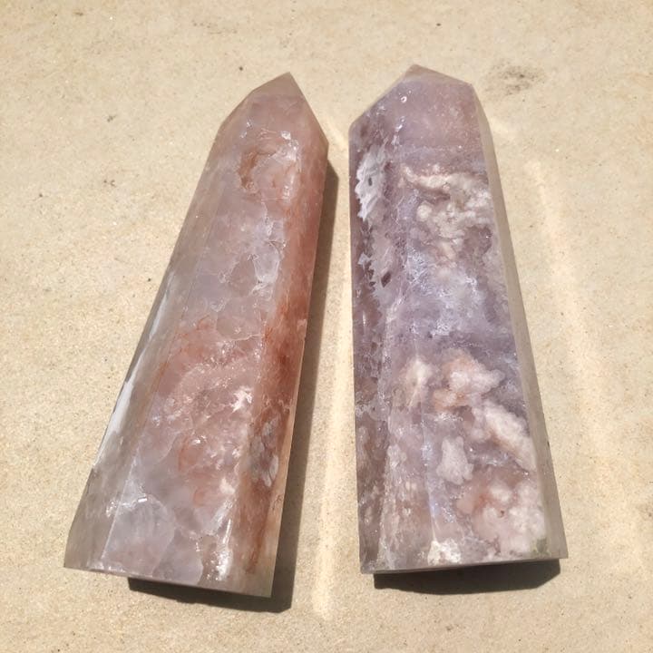 ピンクアメジストフラワーアゲート セット1