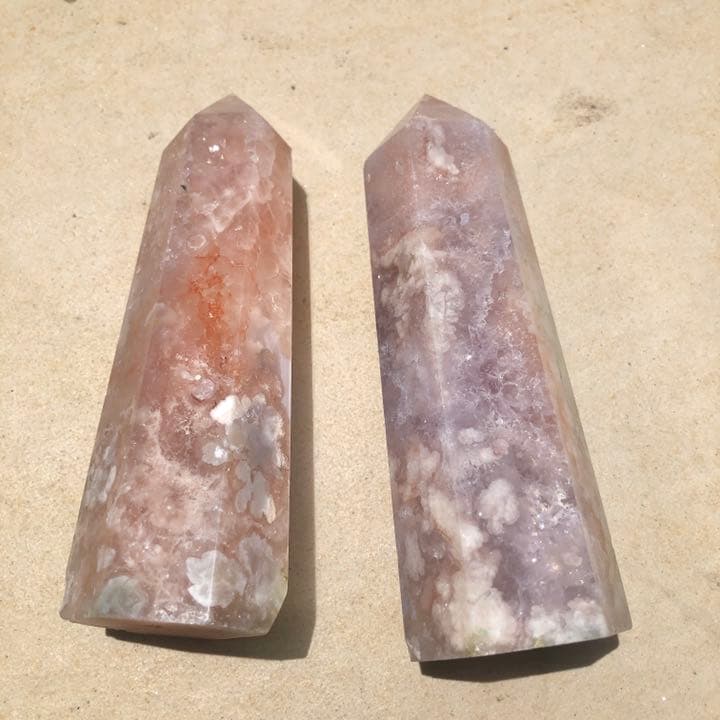 ピンクアメジストフラワーアゲート セット1