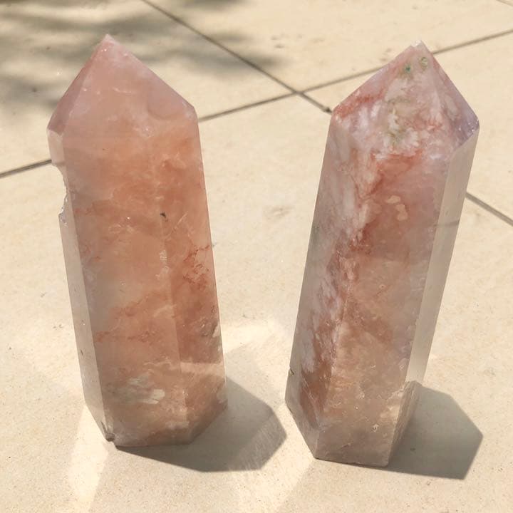 ピンクアメジストフラワーアゲート セット1