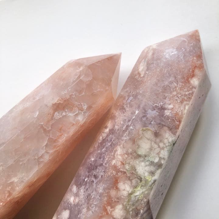 ピンクアメジストフラワーアゲート セット1