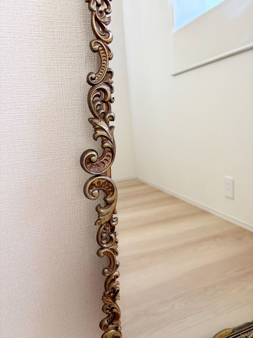 ゴールド アンティーク 壁掛け ミラー ヴィンテージ