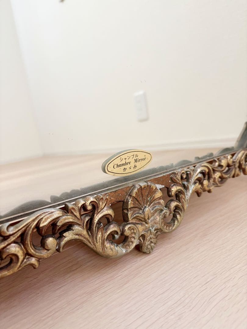 ゴールド アンティーク 壁掛け ミラー ヴィンテージ