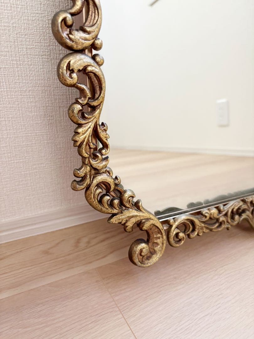 ゴールド アンティーク 壁掛け ミラー ヴィンテージ