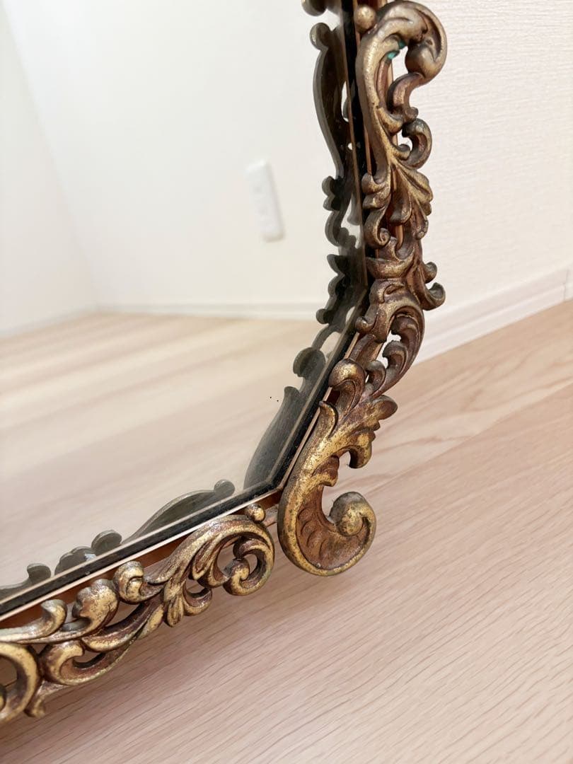 ゴールド アンティーク 壁掛け ミラー ヴィンテージ