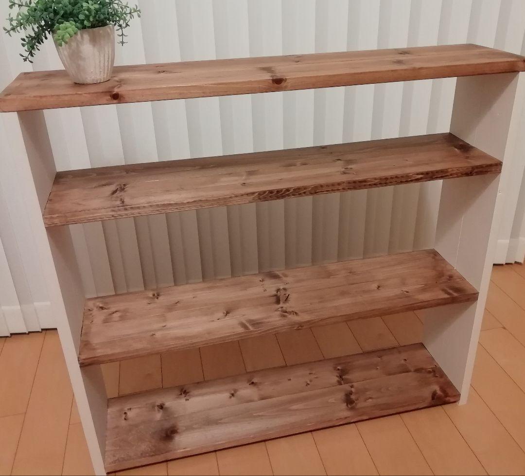 ハンドメイドシェルフ/収納棚/ラック/ホワイト【送料込み】