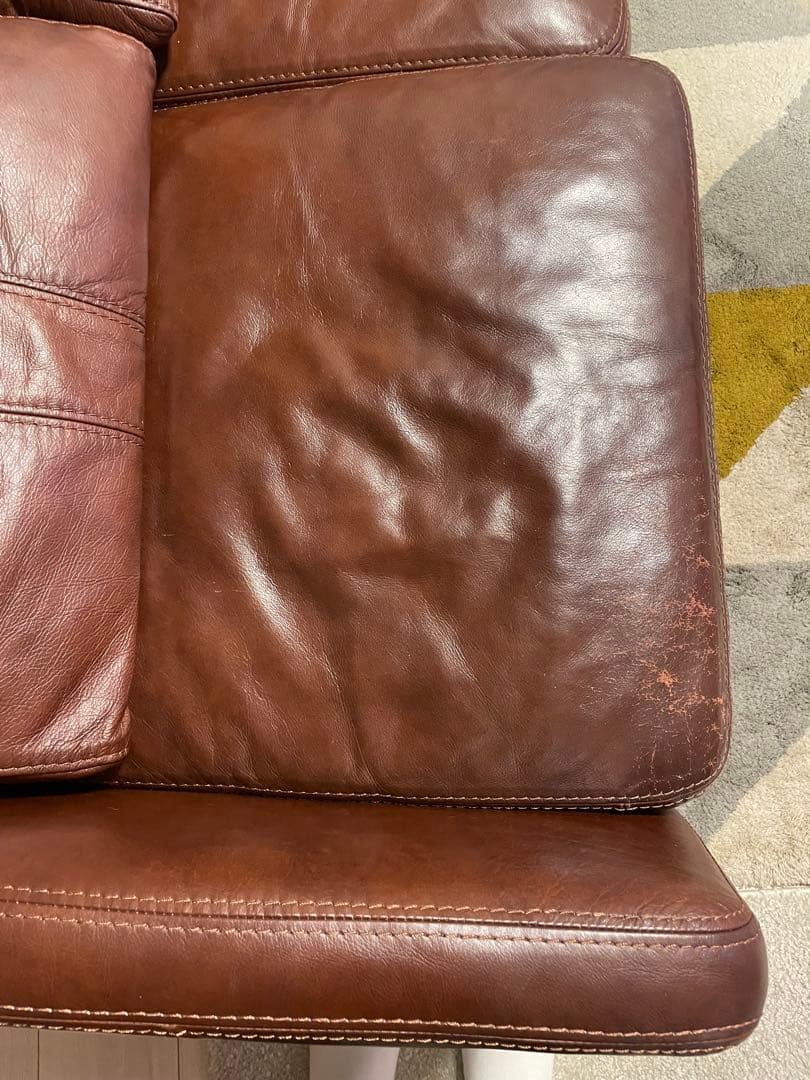 お値引きしました　unico ウニコ　廃盤　FYAYE 3シーター レザーソファ