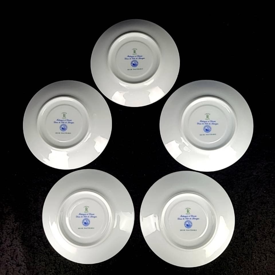 ◆美品◆レイノー　リモージュ　ビュー・ニヨン　矢車草　スープカップ　3客