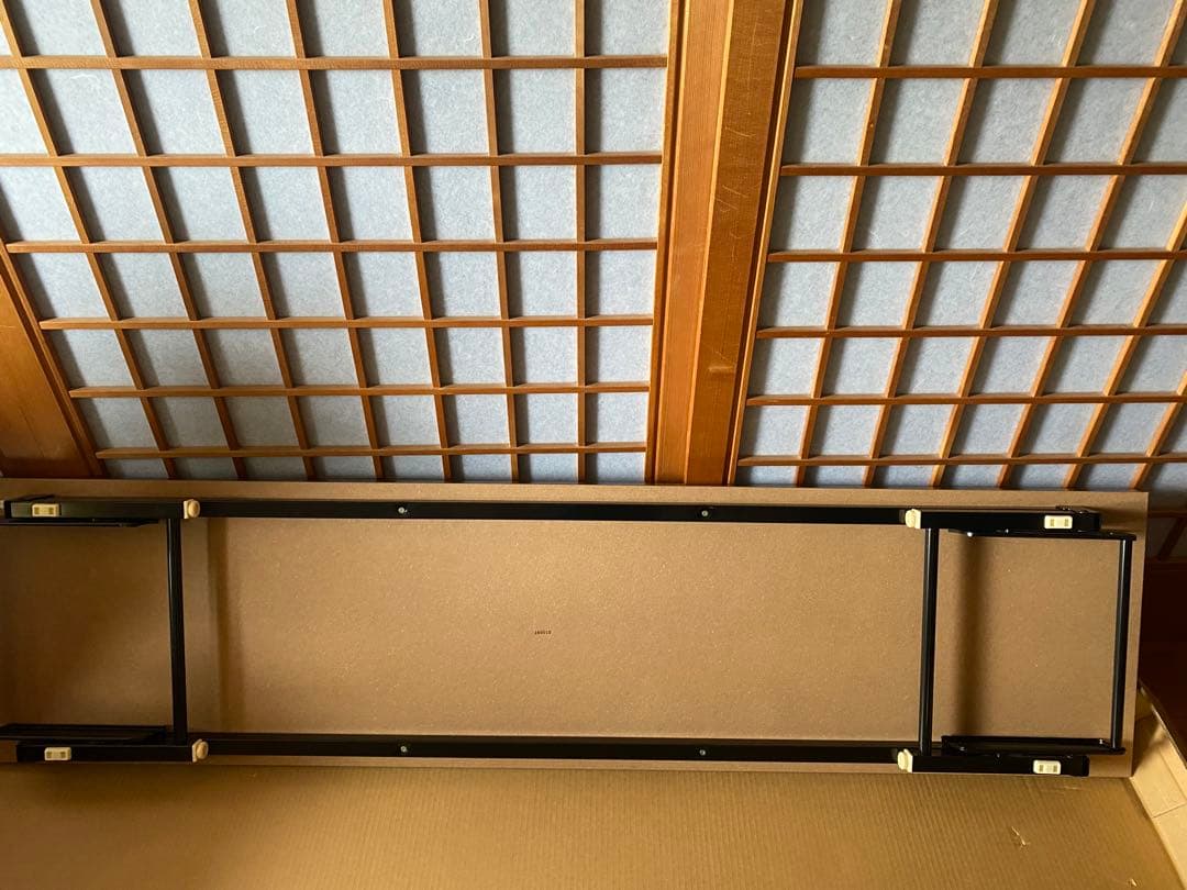 メラミン座卓テーブル 黒 45×180cm 2台まとめて