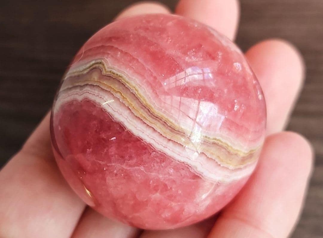 ◎高発色　奇跡のハート模様　インカローズ　スフィア　ロードクロサイト