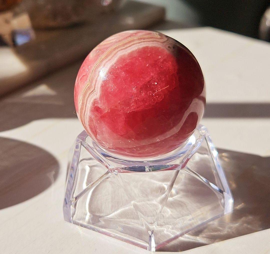 ◎高発色　奇跡のハート模様　インカローズ　スフィア　ロードクロサイト