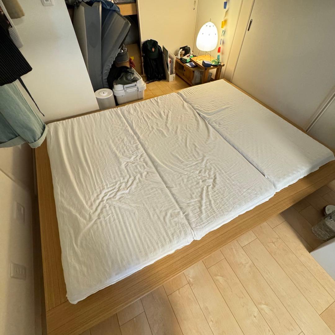 建築家二人暮らし】部屋を広くする家具 LIVING BED ダブル×和紙畳