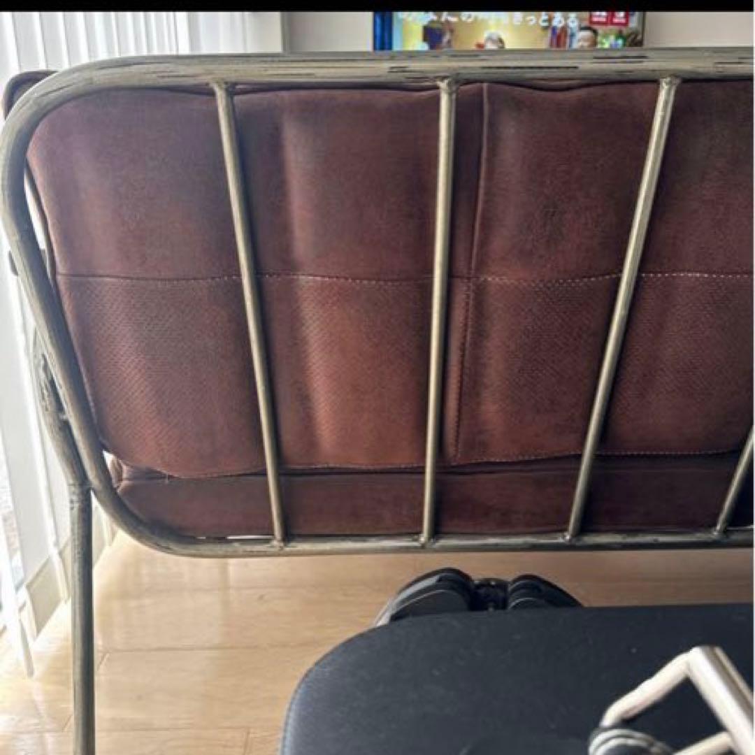 ジャーナルスタンダードファーニチャー　ブラウン 本革2人掛けソファ ラバルソファ