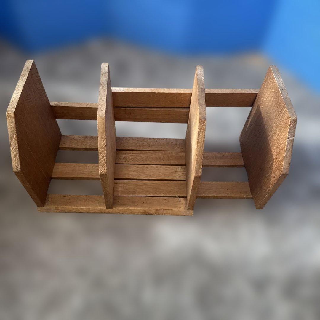 ハンドメイド木製ブックラック スライド