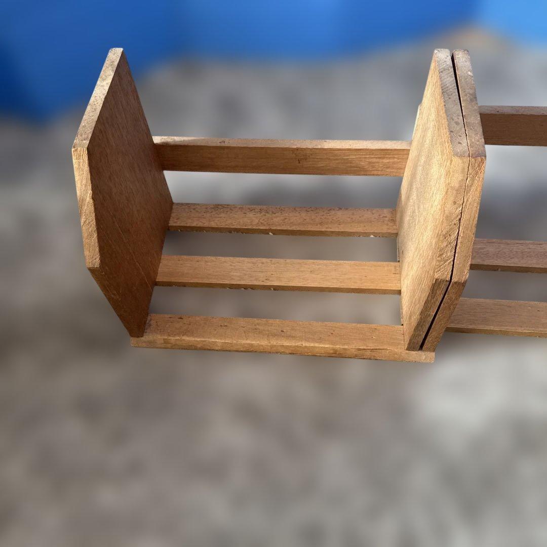 ハンドメイド木製ブックラック スライド