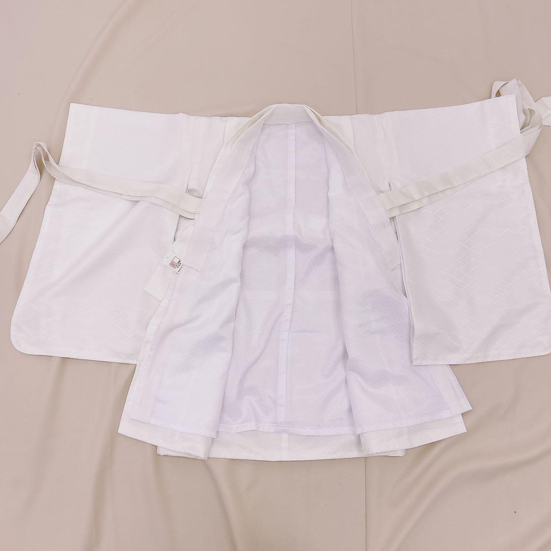 七五三5歳男の子　羽織袴セット　袴3種類付き　白